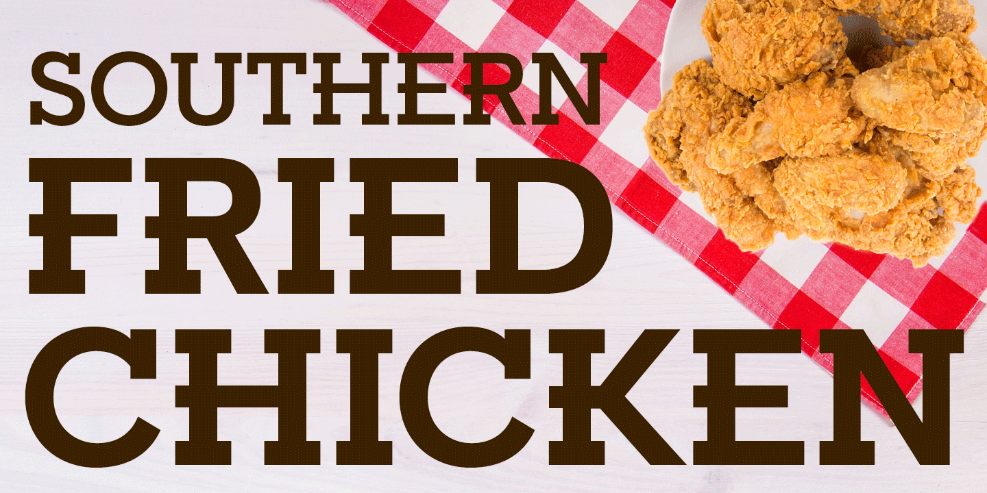 Przykładowa czcionka Fried Chicken #7